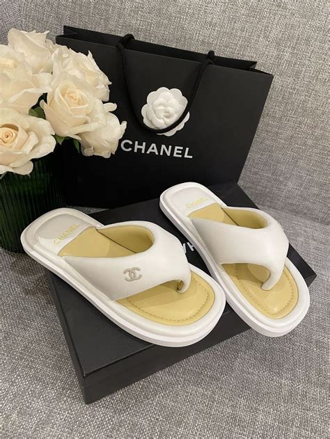 chanel strip cc pool slides|chanel slides 2021.